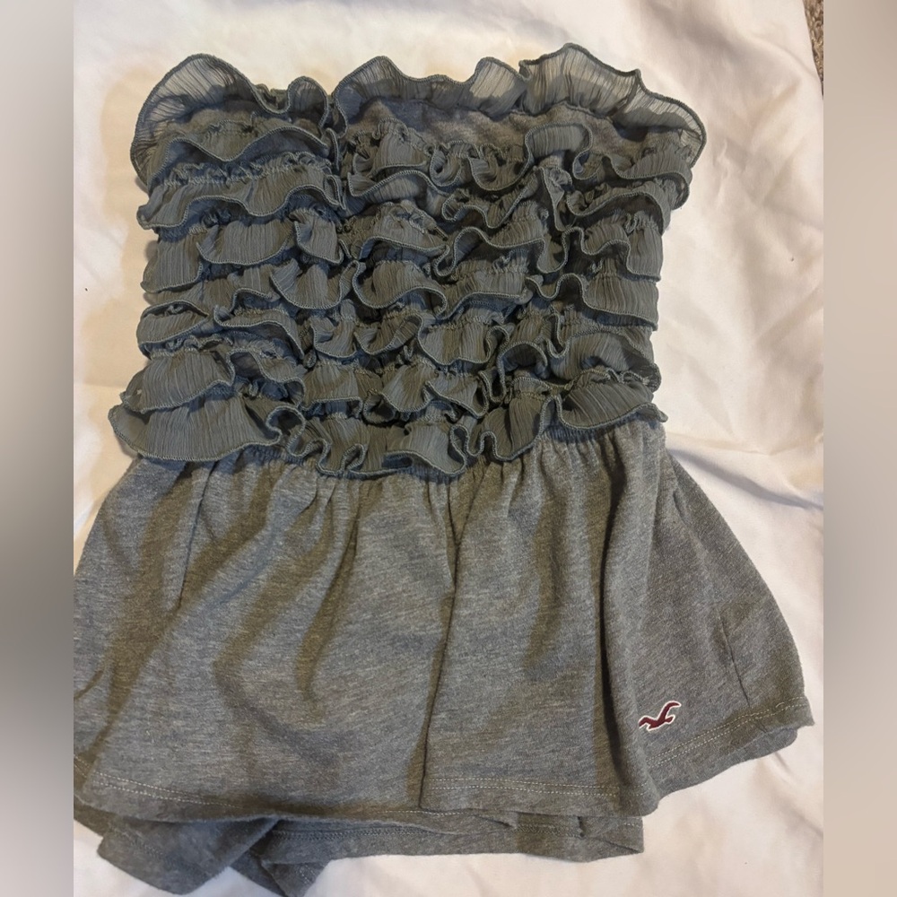 Hollister “ruffle tube top”